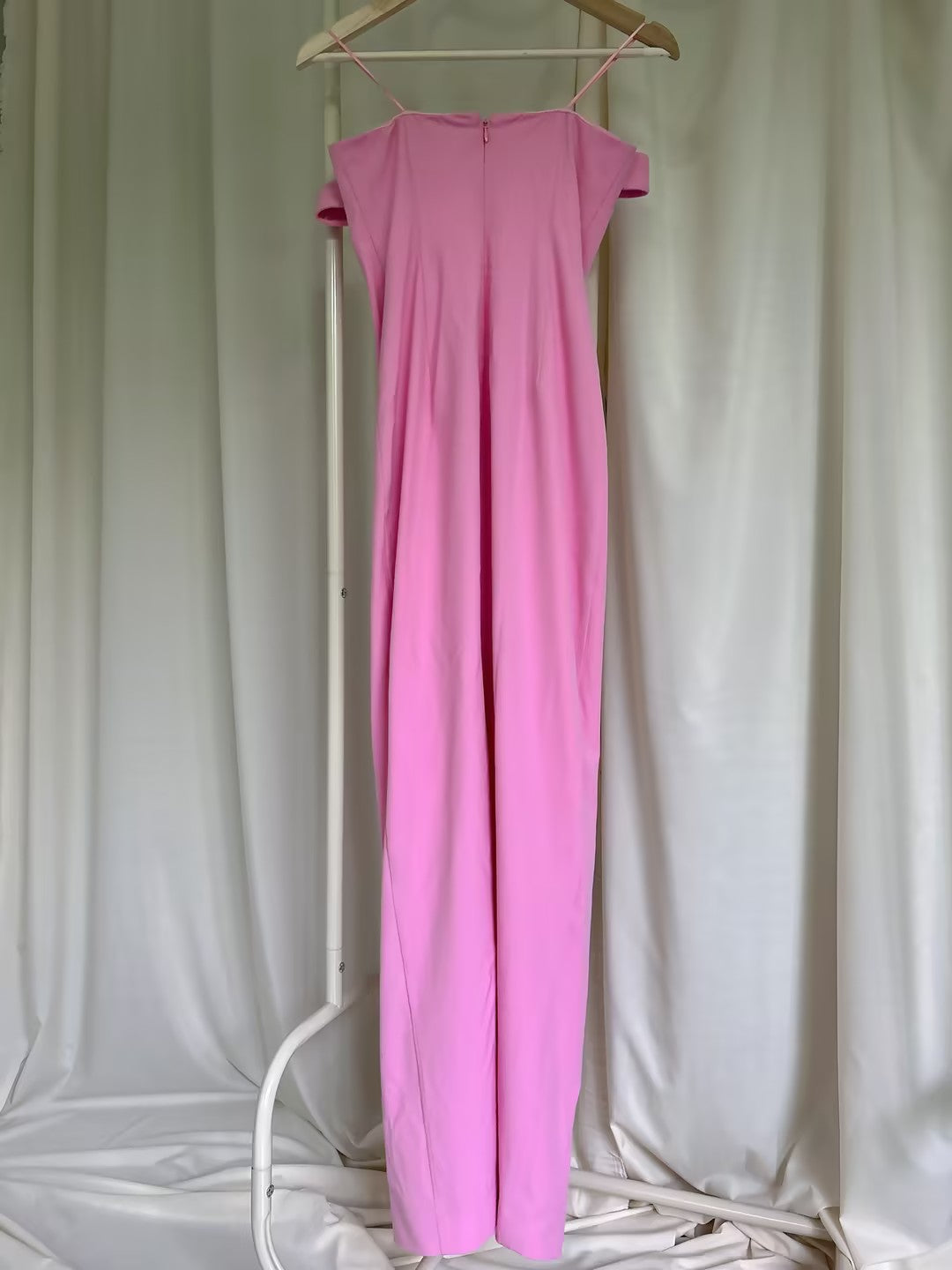 Robe courte en maille pointelle lavande LSF en argile rose