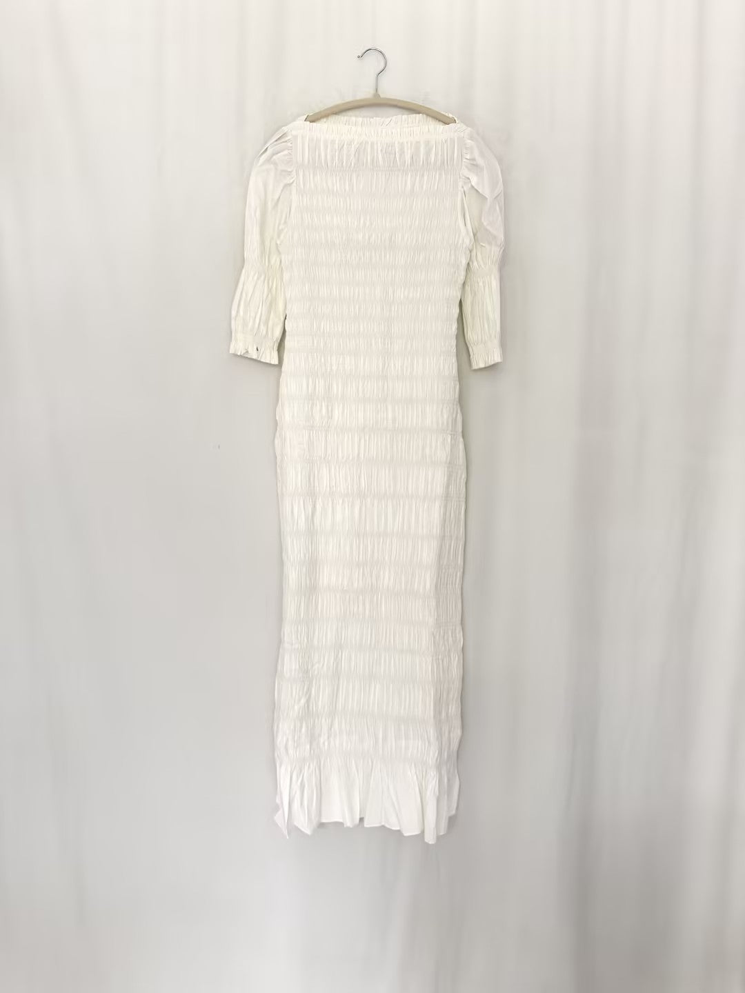 Robe mi-longue en dentelle Sohana en jaune jonquille