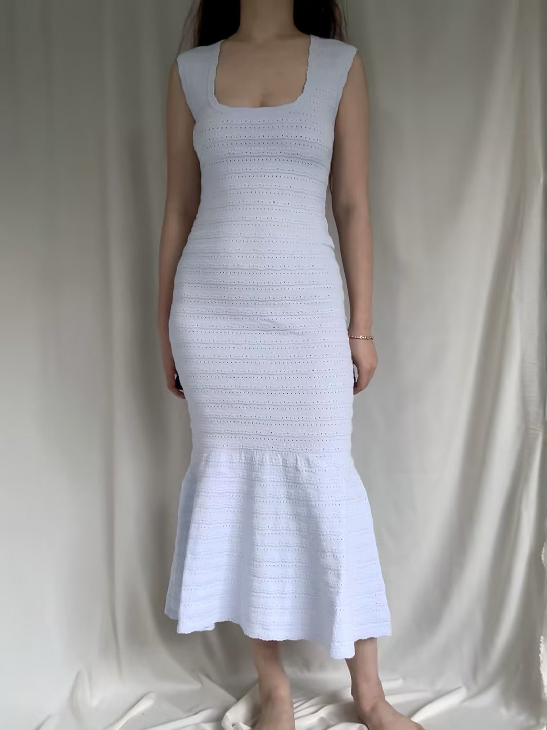 LSF Leigh Pointelle Knit Midi Dress LSF Leigh Pointelle Knit Midi Dress