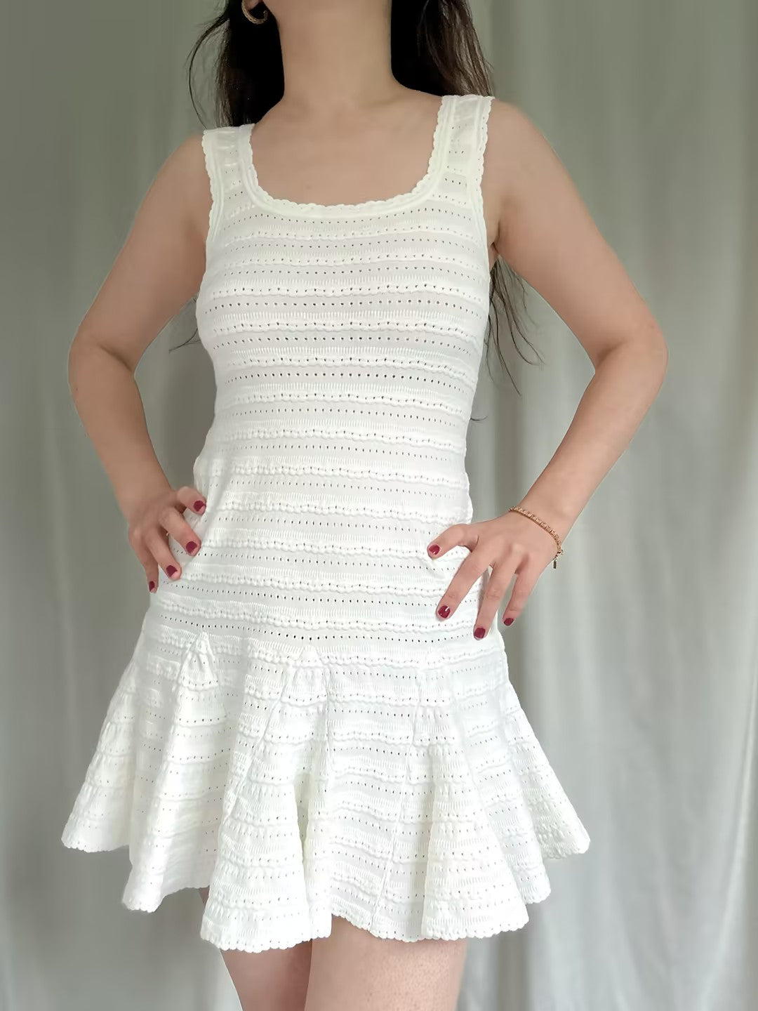 LSF Maryanne Knit Mini Dress - Ivory Szaszer LSF Maryanne Knit Mini Dress - Ivory Szaszer