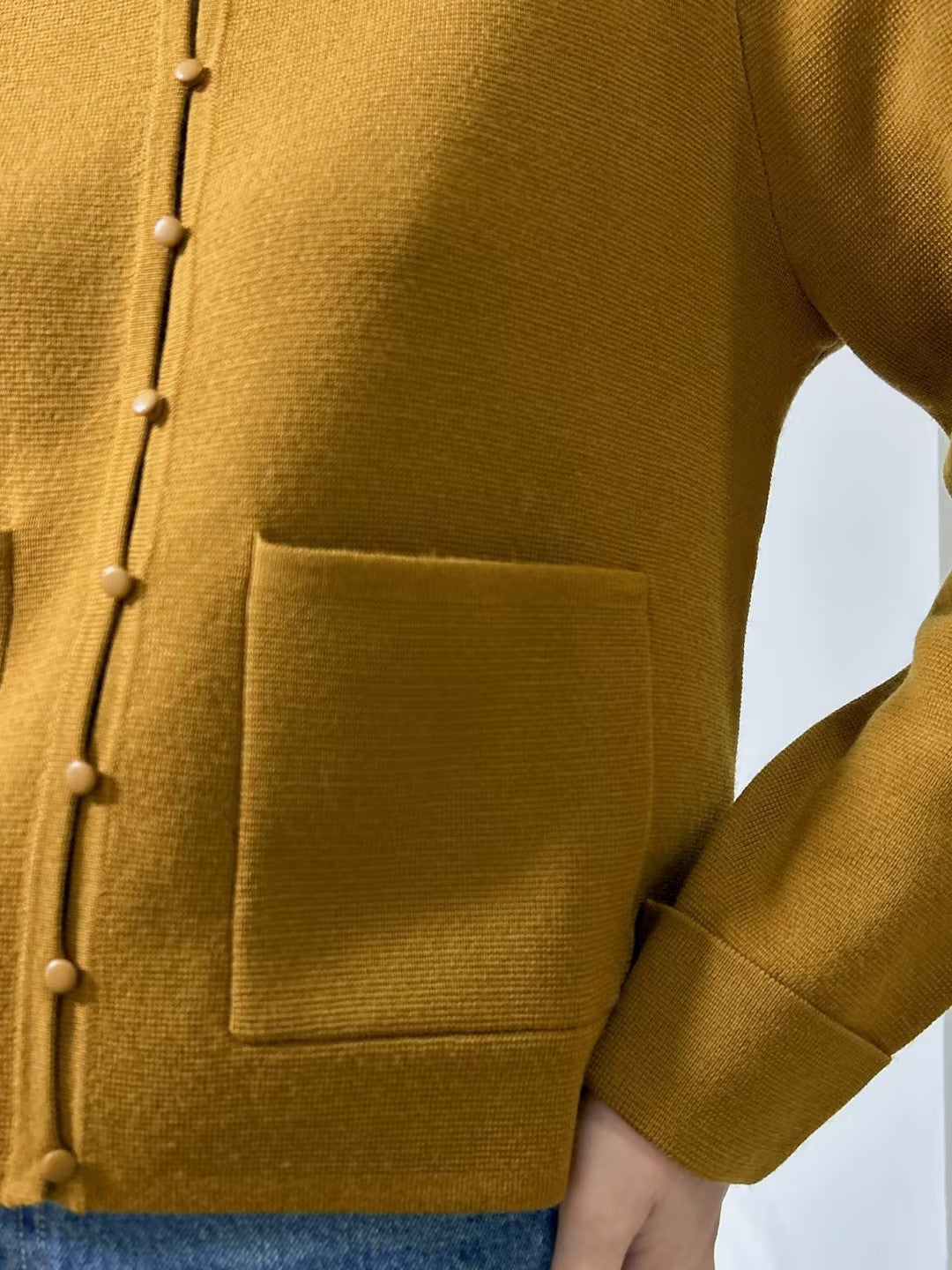 Brielle Merino Cardigan - Gold