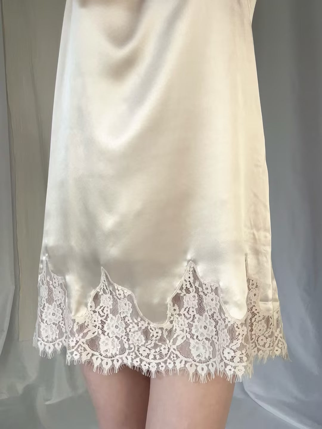 Jessalyn Silk Dress - Almond