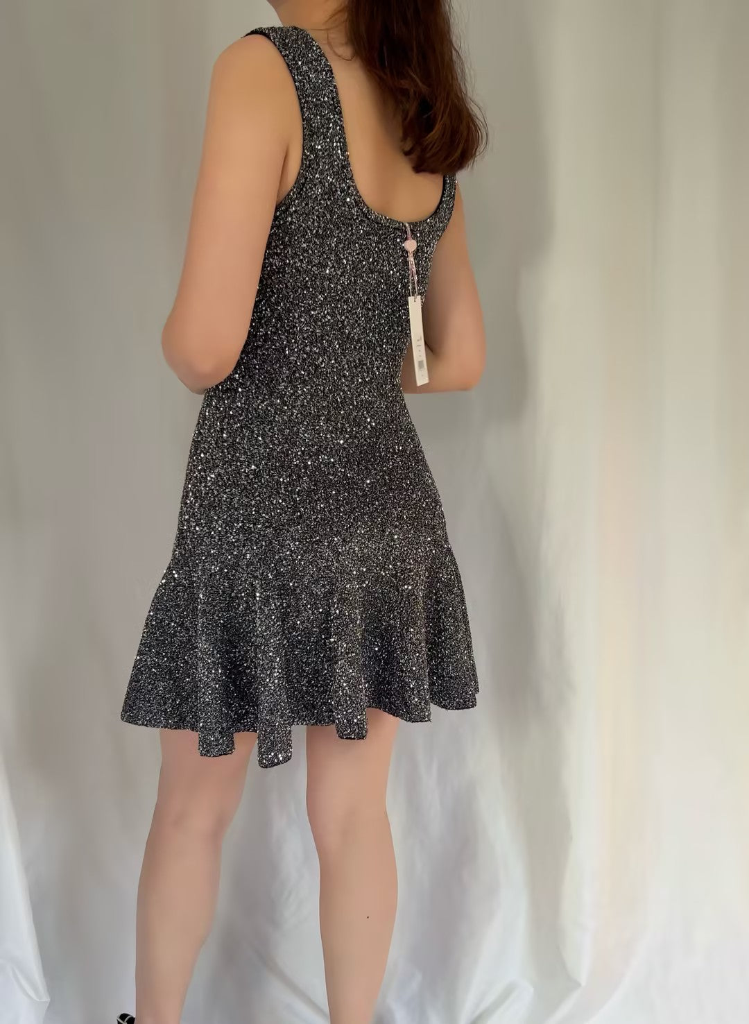 LSF Sequin Stretch Mini Dress - Black