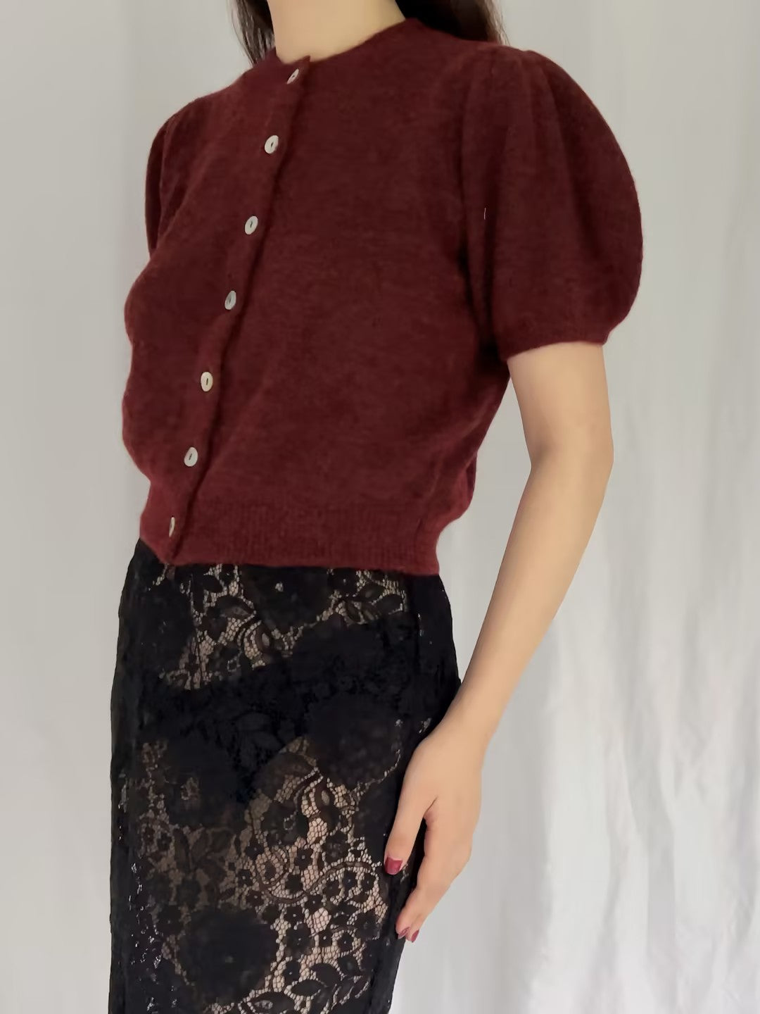 Anisa Cardigan - Bordeaux