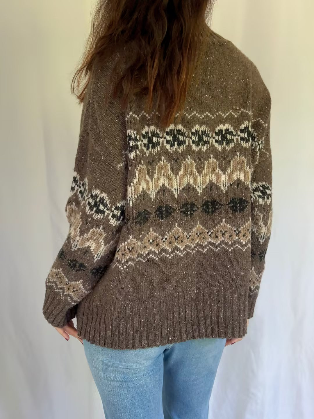 Cecie Sweater - Oak Moss Fairisle