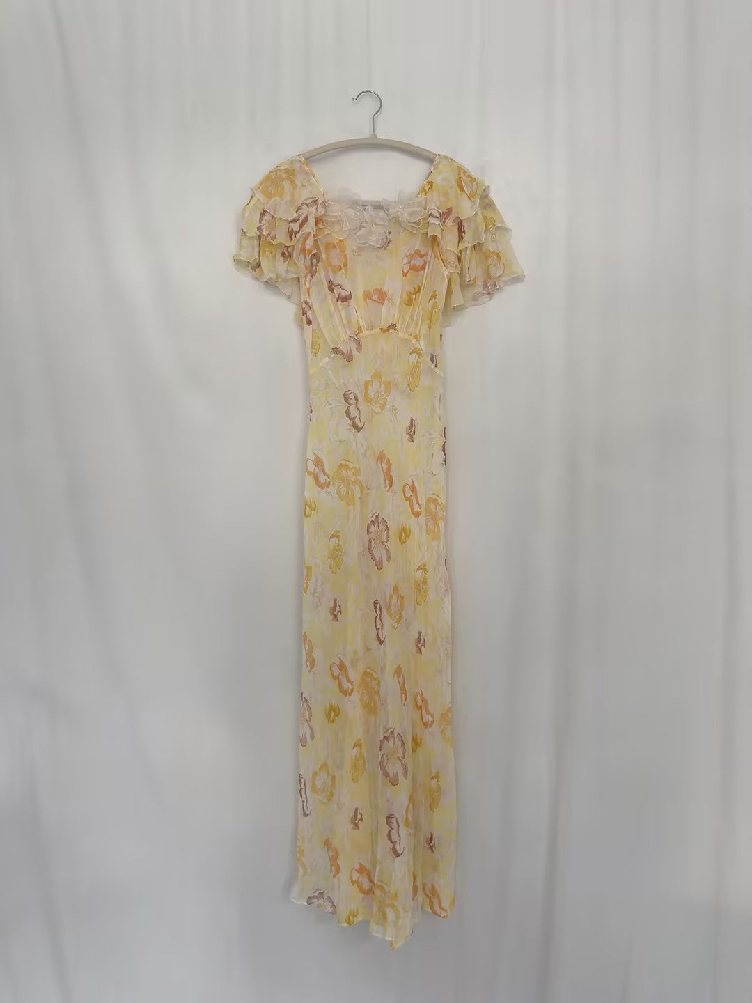 Nevara Dress - Citron Anemone Bloom