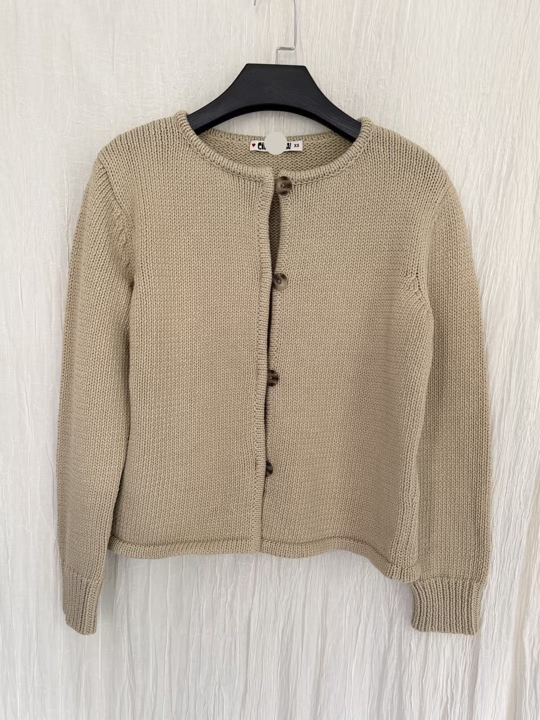 CL Deo Khaki Cotton Cardigan in XS
