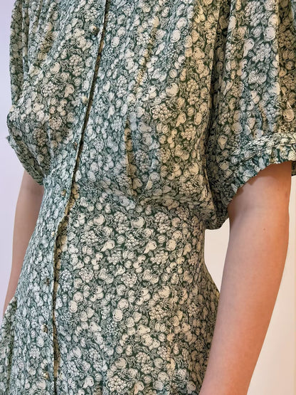 Brixton Silk Dress in Pomme et Poire Floral