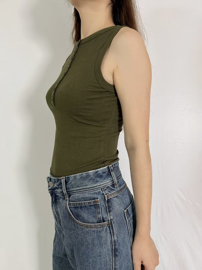 Felicien Tank Top in Khaki