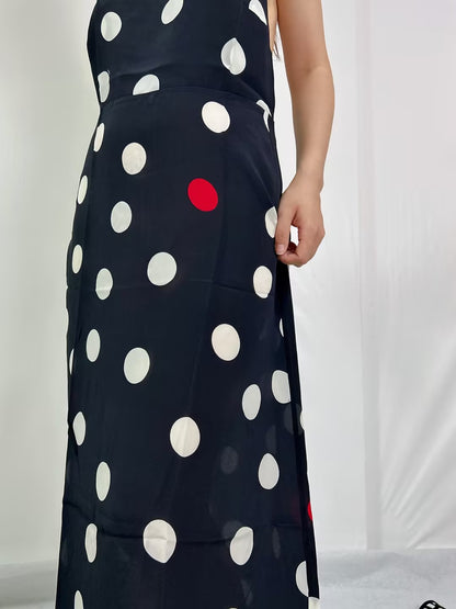 RP Jeet Silk Midi Dress in Polka Dot