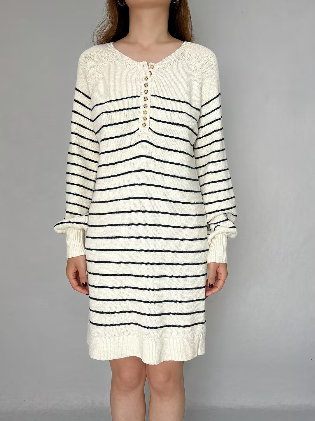 Leontine Striped Cotton Dress