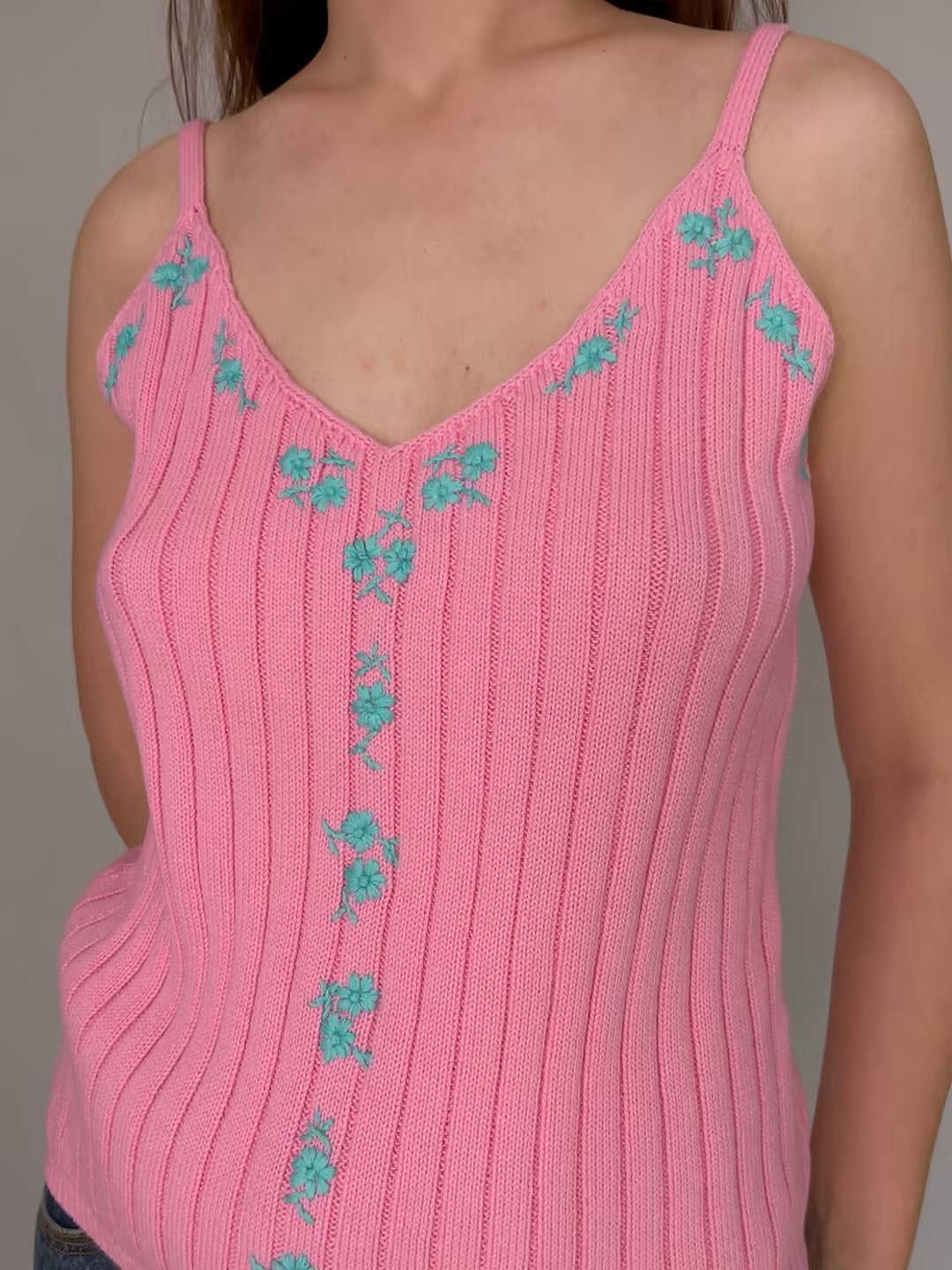 Ania Knit Tank Top Pink [size M sample sale]