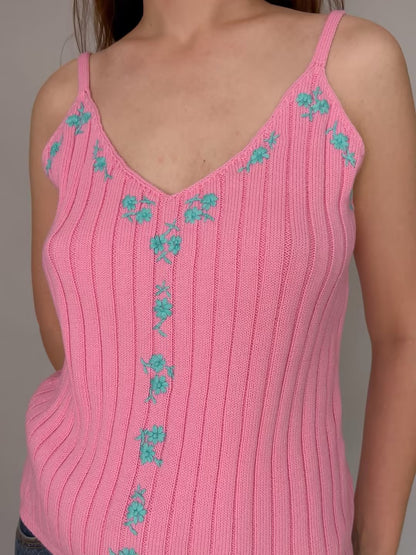 Ania Knit Tank Top Pink [size M sample sale]