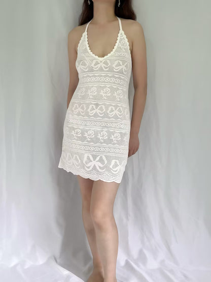 LSF 라벤더 포인텔 니트 미니 드레스 로즈 클레이