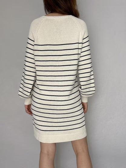 Leontine Striped Cotton Dress