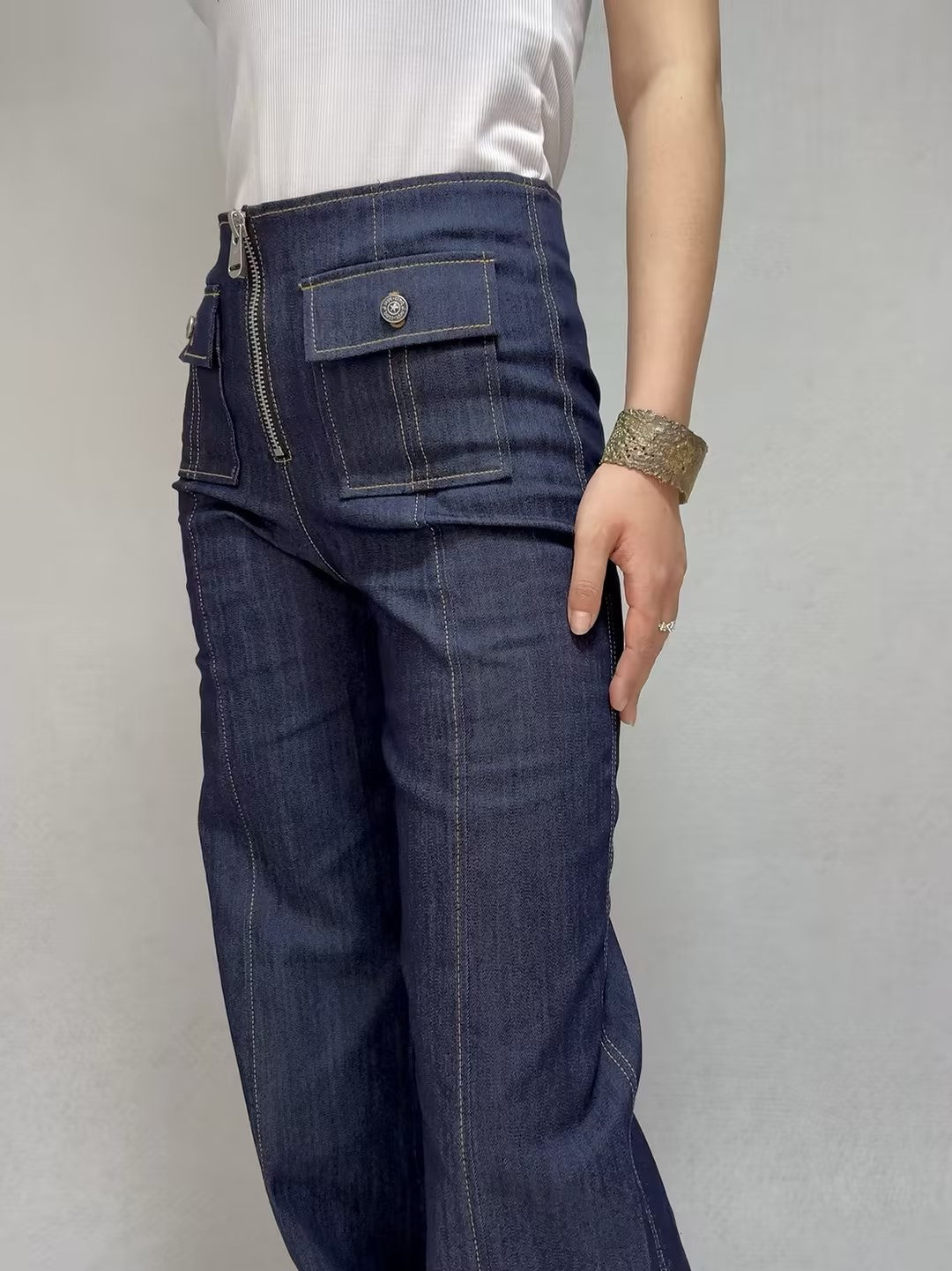 Long Azure Pants Denim [size 8 sample sale]