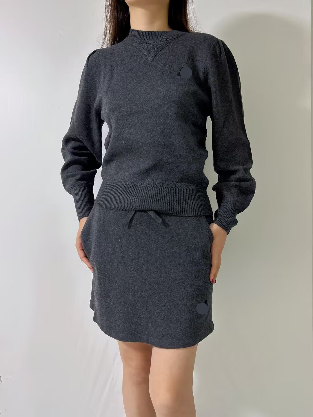 IM Kelaya Cotton-Blend Sweater in Anthracite Grey