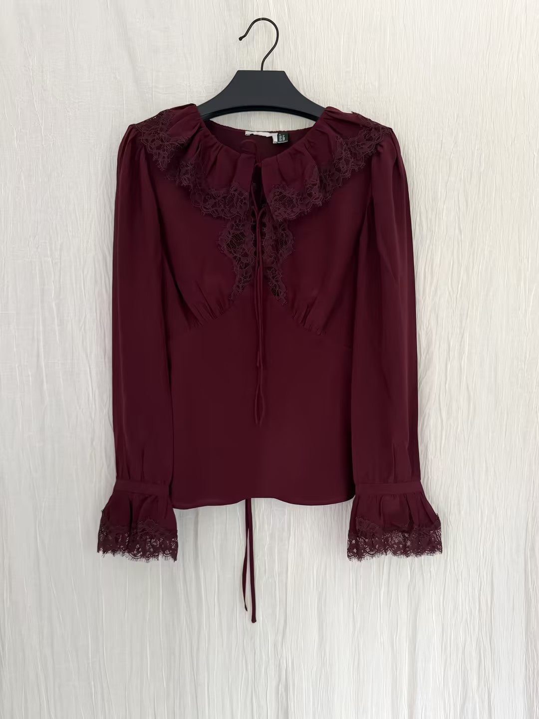 Aimme Silk Blouse - Maroon in S