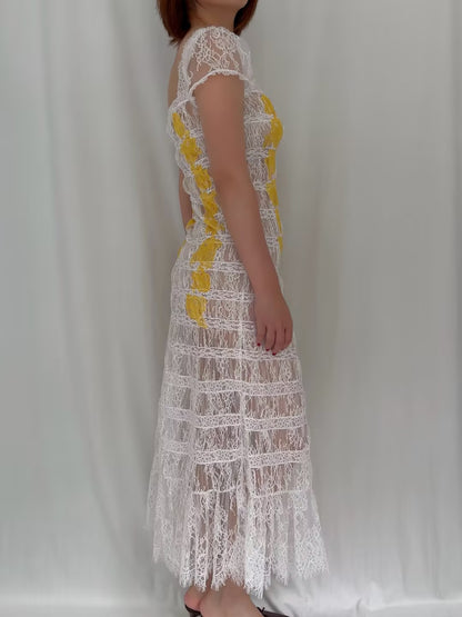 Adelaide Lace Dress - Salt