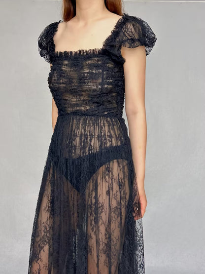 Pamelina Lace Dress in Black