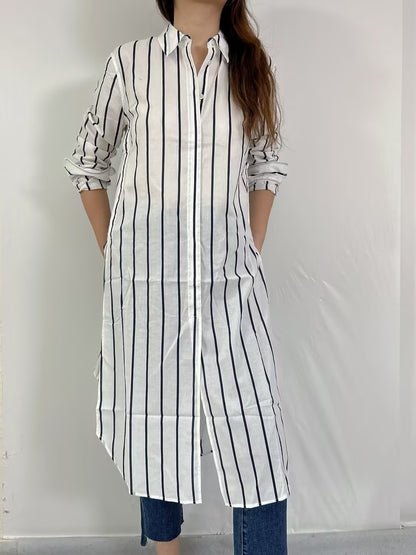 EQ Striped Shirt Dress