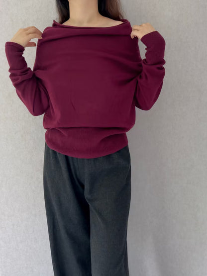 Lean On My Shoulder Eco Sweater - Plum