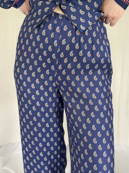 Lavon Fringe Pant - Bleu Taormina Paisley