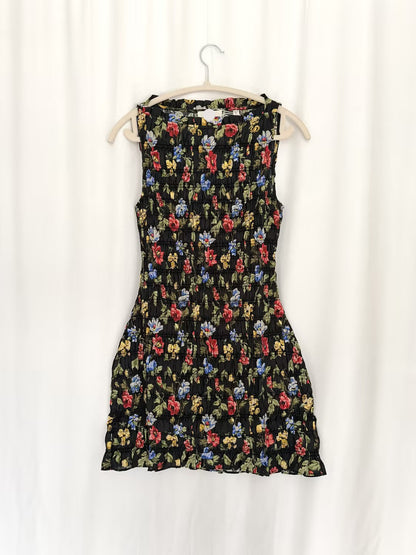 Gianna Dress - Noir Wild Rose