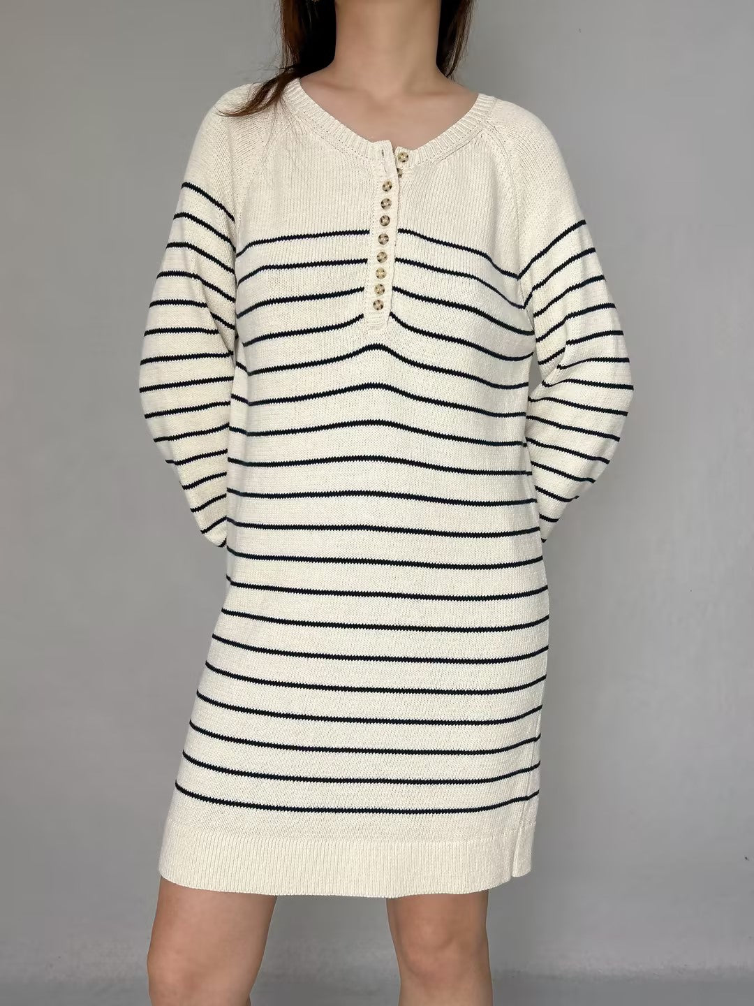 Leontine Striped Cotton Dress