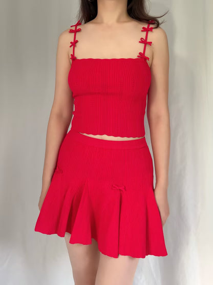 LSF Garrett Pointelle Top - Candy Apple