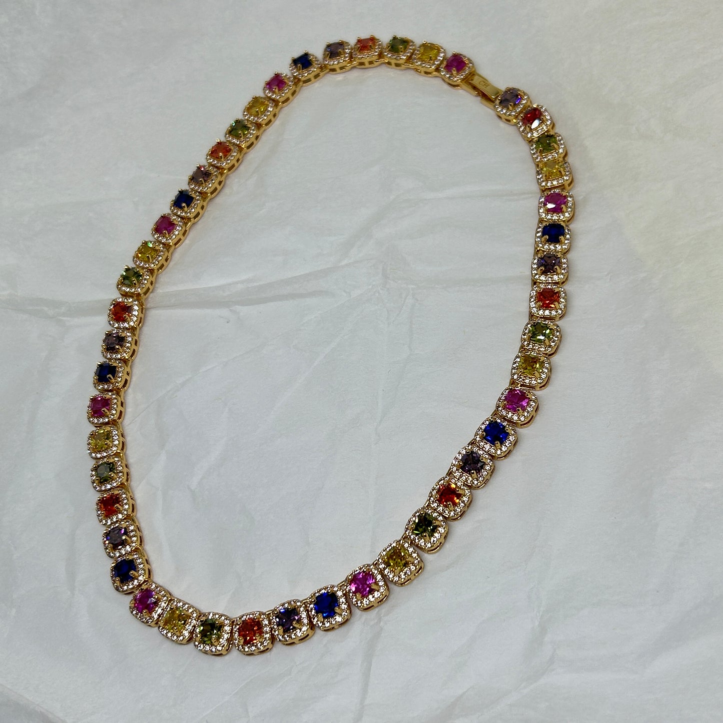 CH Rainbow Tennis Necklace