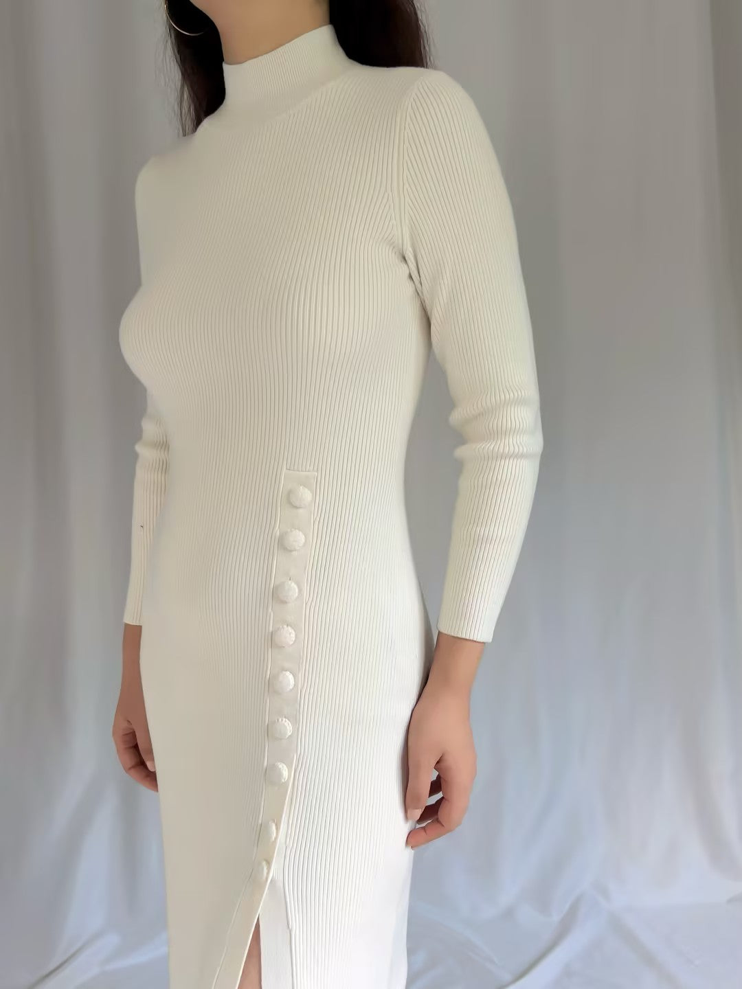 Harper Merino Dress - Ecru