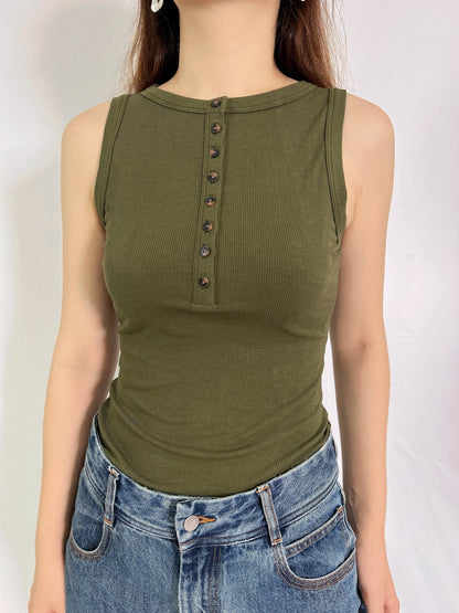 Felicien Tank Top in Khaki