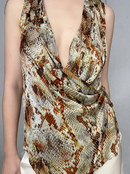 Silk Wrap Vest [size 4 sample sale]