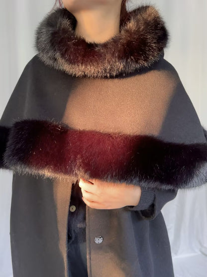 BMB Marta Wool Cape - Black