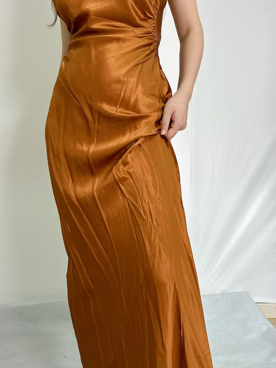 Anaiis Silk Long Dress