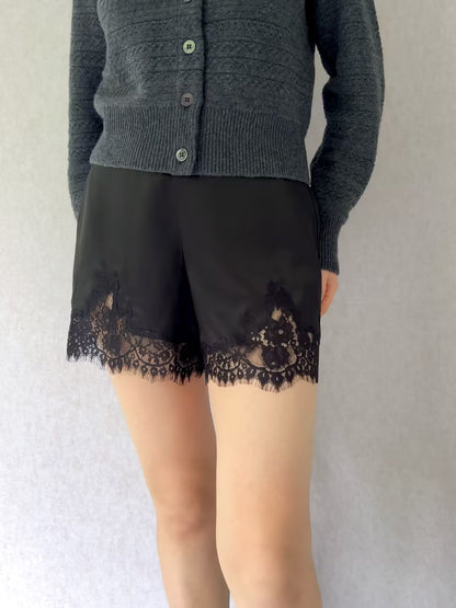 Fern Satin Short - Black