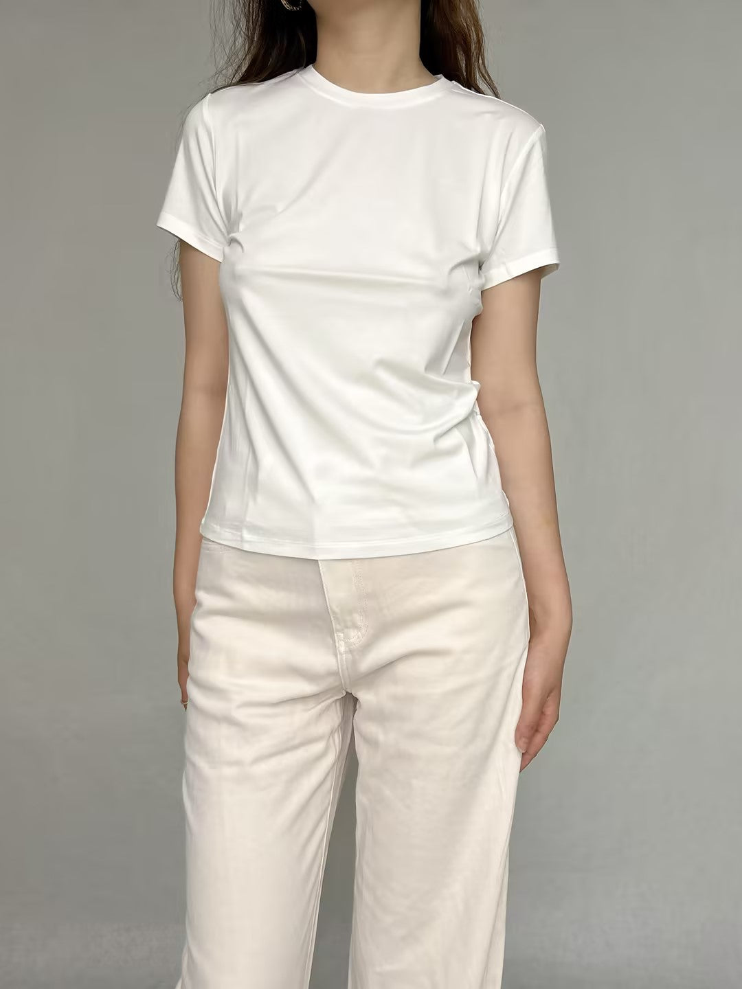 White Tiny Tee in Pima Cotton