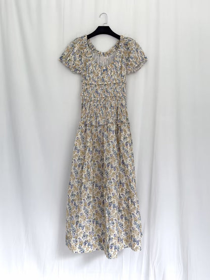 Leanne Dress - Bleu Wildflower Thicket in S
