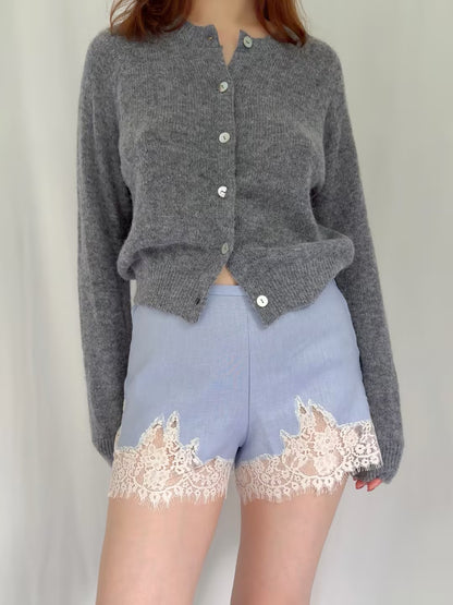 Fern Linen Short - Cloud Blue