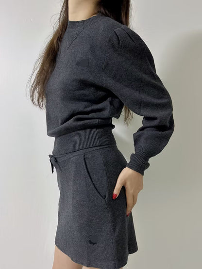 IM Kelaya Cotton-Blend Sweater in Anthracite Grey