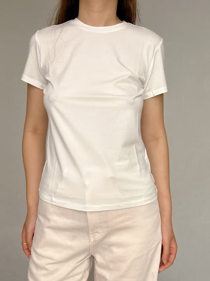 T-shirt Tiny blanc en coton Pima