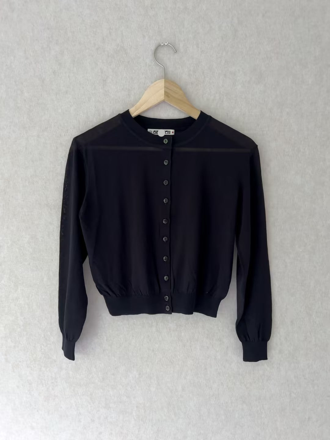 CL Hydra Sheer Cardigan - Black