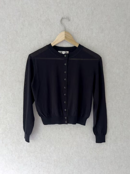 CL Hydra Sheer Cardigan - Black