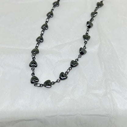 CH Habibi Heart Black Hardware Necklace Chain