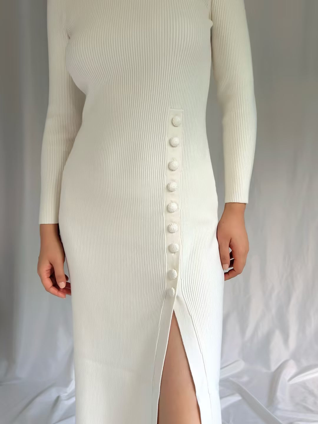 Harper Merino Dress - Ecru