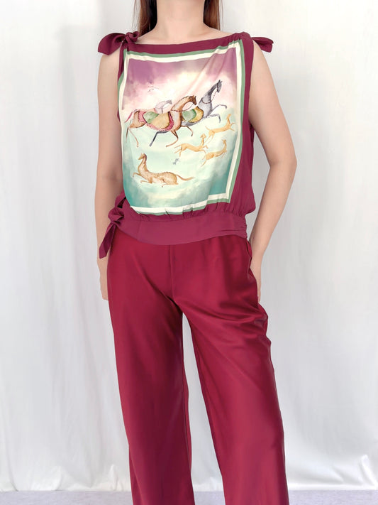 Aliette Top - Gallops Foulard