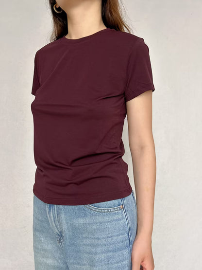 T-shirt Tiny Bordeaux en coton Pima