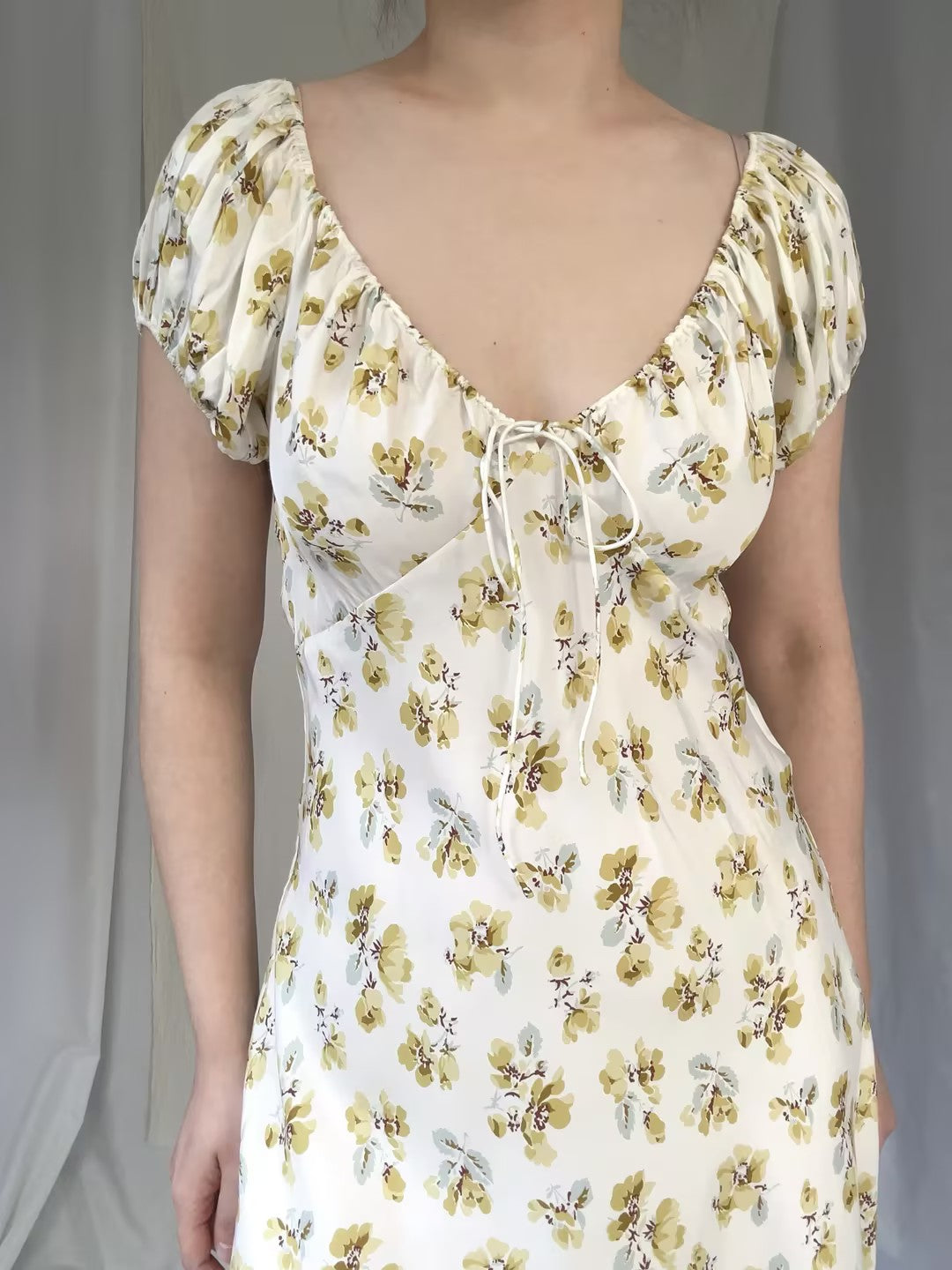 Sera Dress - Gold Frolicking Floral