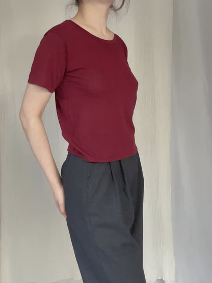 DL Pima Cotton Top - Aubergine in S
